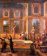 Jean-Baptiste Van Mour Harem scene with the Sultan Germany oil painting artist
